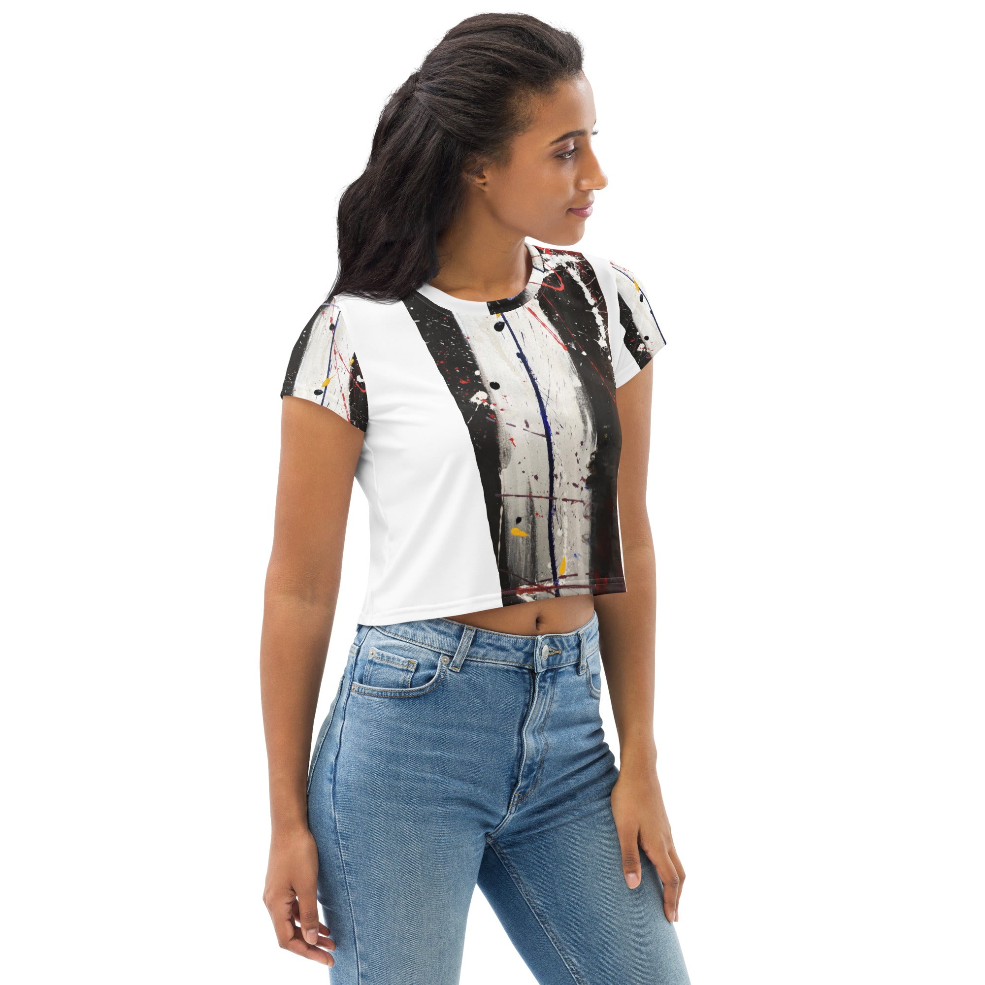 All-Over Print Crop Tee – 66 Times